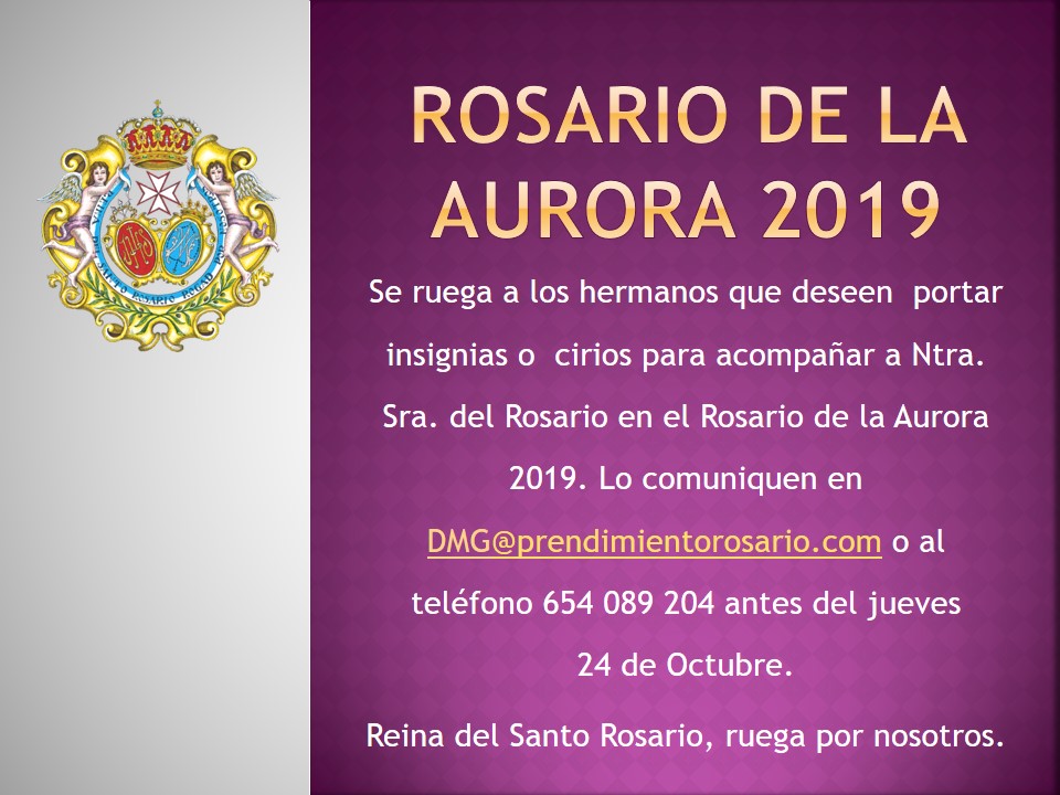Participación de los hermanos en el Rosario de Aurora 2019 | Hermandad del Prendimento de Linares